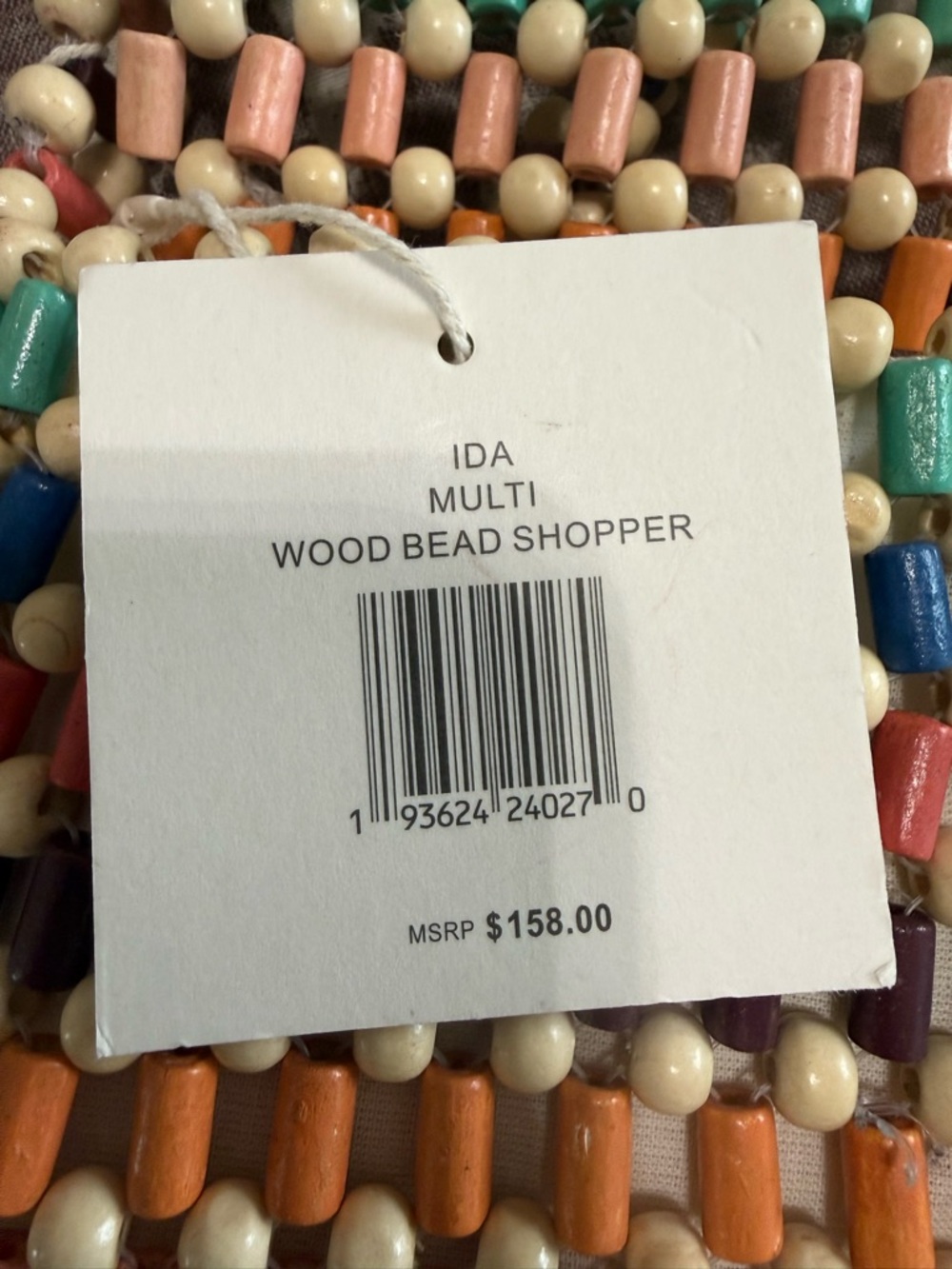 Dolce Vita Ida Multi wood Bead Shopper - Picture 6 of 6